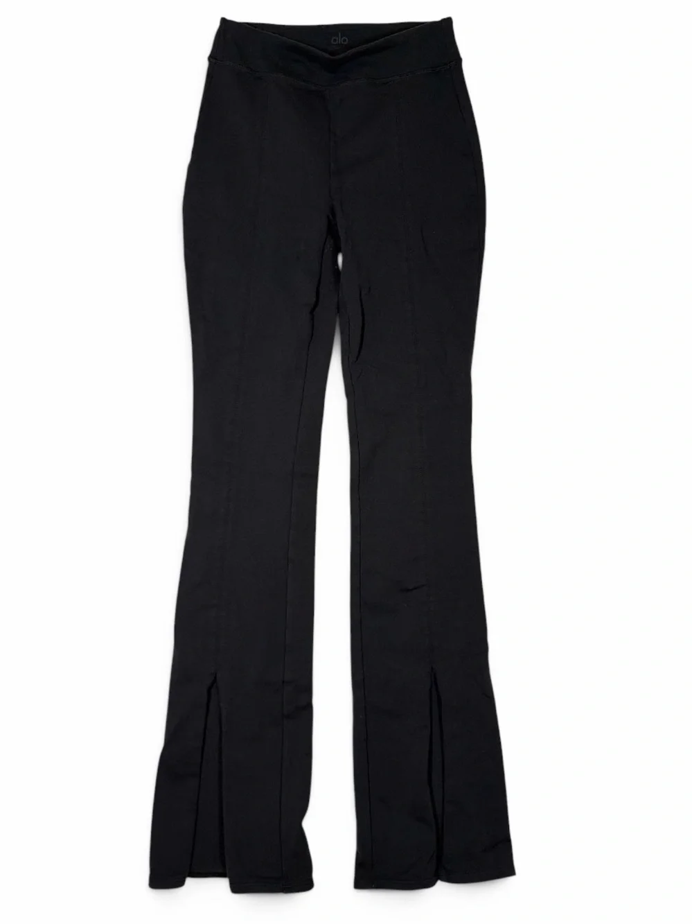 ALO Yoga Black Flared Split-Hem Yoga Pants Small
